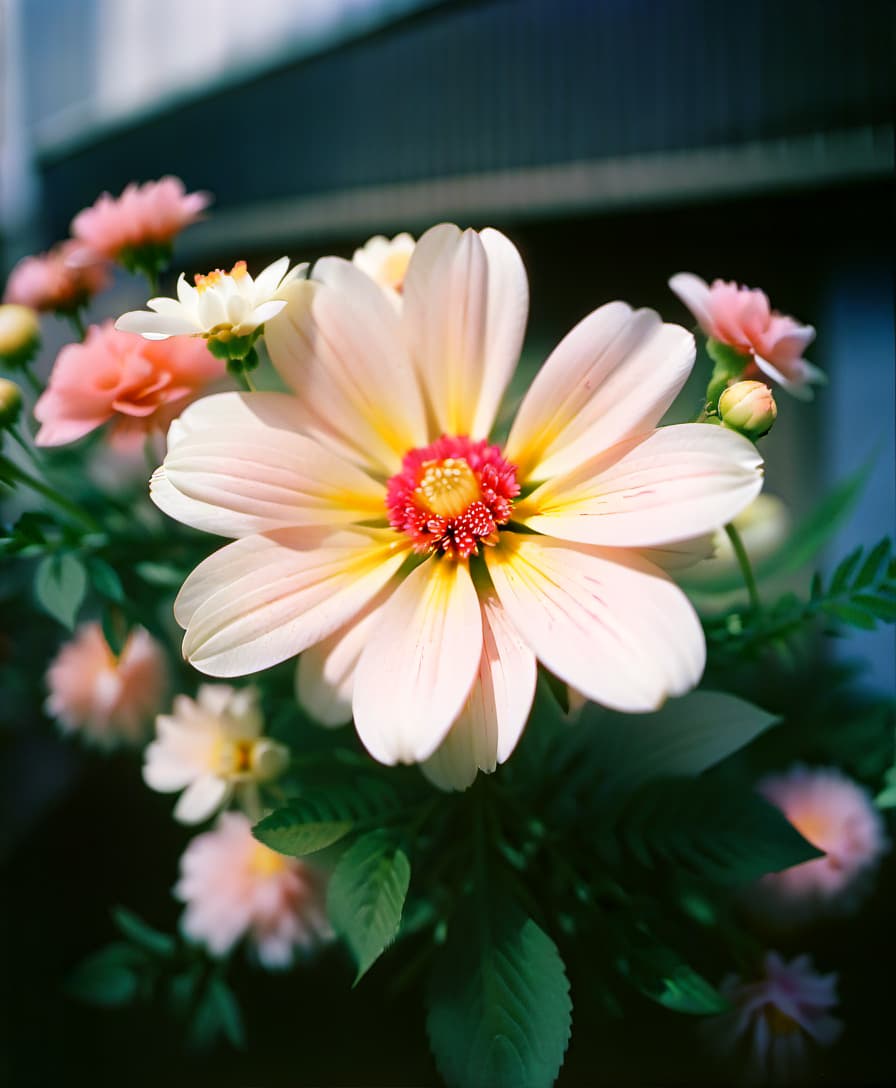  flower, film photography style