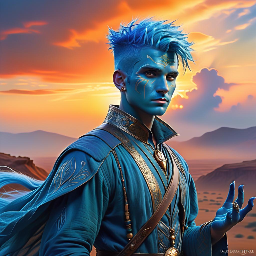  ethereal fantasy concept art of genazi air, man, bristles on the face, rough facial features. short hairstyle, blue hair, air magician, sorcerer, all body, 8k,hdr, masterpiece, hyperrealisme, extreme detalied, . magnificent, celestial, ethereal, painterly, epic, majestic, magical, fantasy art, cover art, dreamy, perfecteyes