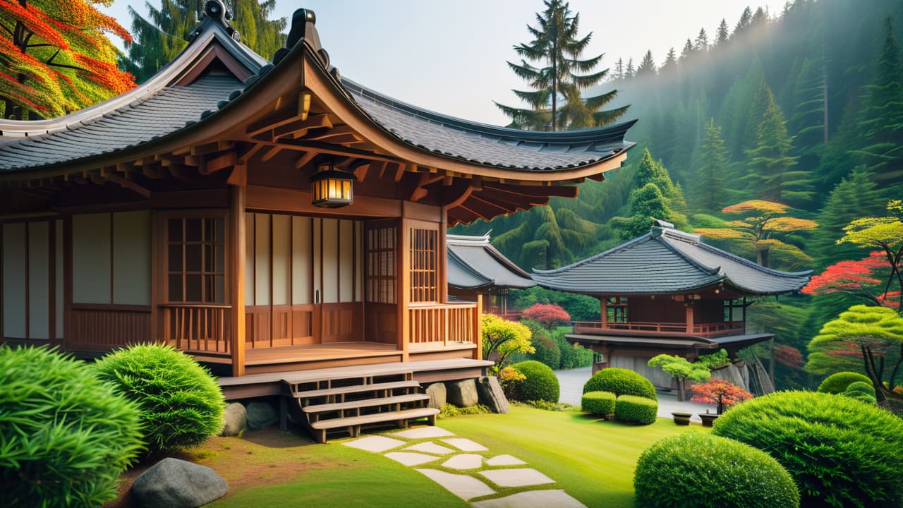  an intricate display of various traditional japanese joinery techniques, showcasing beautifully crafted wooden joints, interlocking beams, and elegant wooden structures, surrounded by serene nature and soft natural light filtering through trees. hyperrealistic, full body, detailed clothing, highly detailed, cinematic lighting, stunningly beautiful, intricate, sharp focus, f/1. 8, 85mm, (centered image composition), (professionally color graded), ((bright soft diffused light)), volumetric fog, trending on instagram, trending on tumblr, HDR 4K, 8K