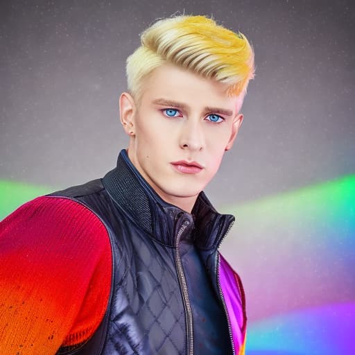 portrait+ style Russian LGBT queer TV actor blonde hunk dude face