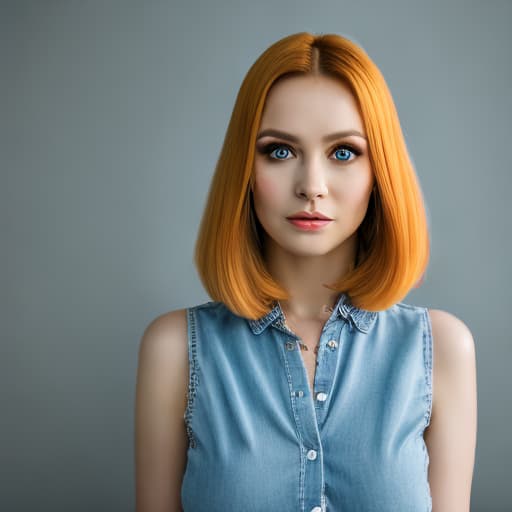 portrait+ style Russian queer TV actress blonde female face