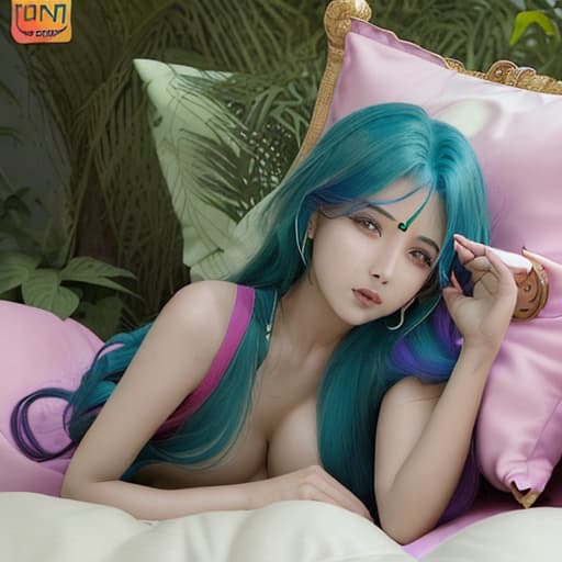  a 28age indian lady her hair rainbow color and she lying different in the circle it was covered by green leaves and she show sex positions so spicy positions like lying on pillows