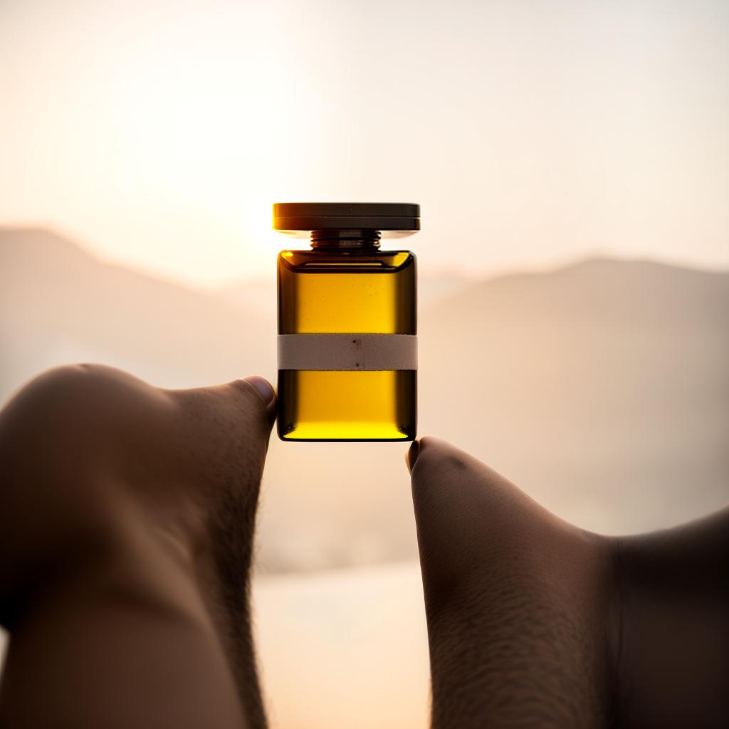  A bottle filled with cannaabis oil, between switzerland mountains, raw photo, promotional photo shoot, creative, best quality, masterpiece