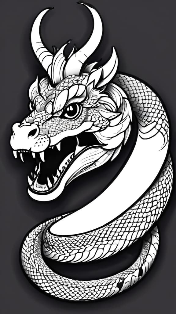  i am a lady live in new zealand half scottish half french have six kids and grand children and they chinese zodiac is dragon / ox /snake , rabbit / tiger / monkey horse back tattoo all in one body , (tattoo sketch:1.25), drawing