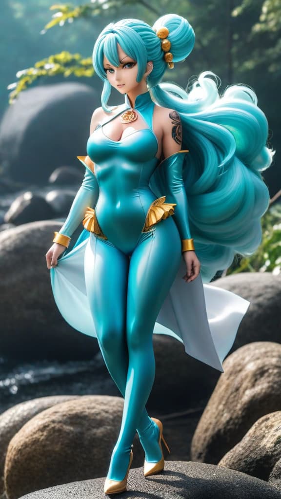  anime art: depict the mysterious power and significance of uranus in the world of one piece. hyperrealistic, full body, detailed clothing, highly detailed, cinematic lighting, stunningly beautiful, intricate, sharp focus, f/1. 8, 85mm, (centered image composition), (professionally color graded), ((bright soft diffused light)), volumetric fog, trending on instagram, trending on tumblr, HDR 4K, 8K