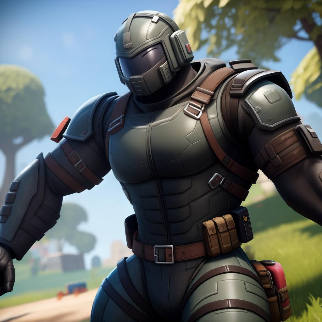  Power armoured soldier (fortnite), full body, open eyes, masterpiece, 4k, fine details,