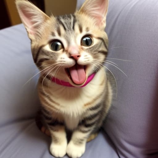  A cute happy cat