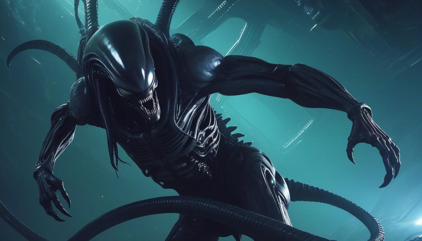  xenomorph, monster, space, realism, horror, bio, mechanics, ancient egypt