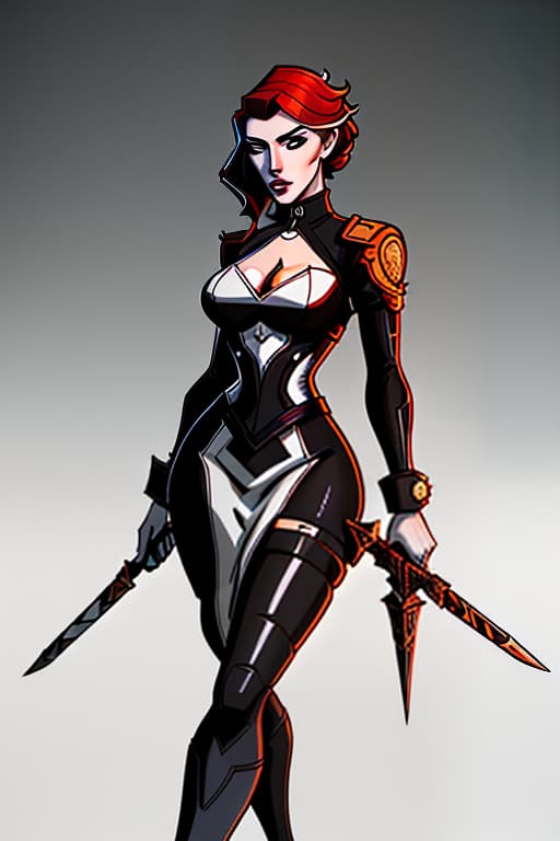  the young woman is aristocrat with a fire fighting hair. he holds a sword in front of him. dressed in a dress. the back is dark., indie game art, (vector art, borderlands style, arcane style, cartoon style), line art, disctinct features, hand drawn, technical illustration, graphic design, vector graphics, high contrast, precision artwork, linear compositions, scalable artwork, digital art, cinematic sensual, sharp focus, humorous illustration, big depth of field, masterpiece, trending on artstation, vivid colors, trending on artstation, trending on cgsociety, intricate, low detail, dramatic hyperrealistic, full body, detailed clothing, highly detailed, cinematic lighting, stunningly beautiful, intricate, sharp focus, f/1. 8, 85mm, (centered image composition), (professionally color graded), ((bright soft diffused light)), volumetric fog, trending on instagram, trending on tumblr, HDR 4K, 8K