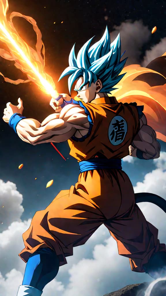  an anime art of 'dragon ball': 'divine ascendance' technique surpassing goku's ultra instinct, merging user with the universe. hyperrealistic, full body, detailed clothing, highly detailed, cinematic lighting, stunningly beautiful, intricate, sharp focus, f/1. 8, 85mm, (centered image composition), (professionally color graded), ((bright soft diffused light)), volumetric fog, trending on instagram, trending on tumblr, HDR 4K, 8K