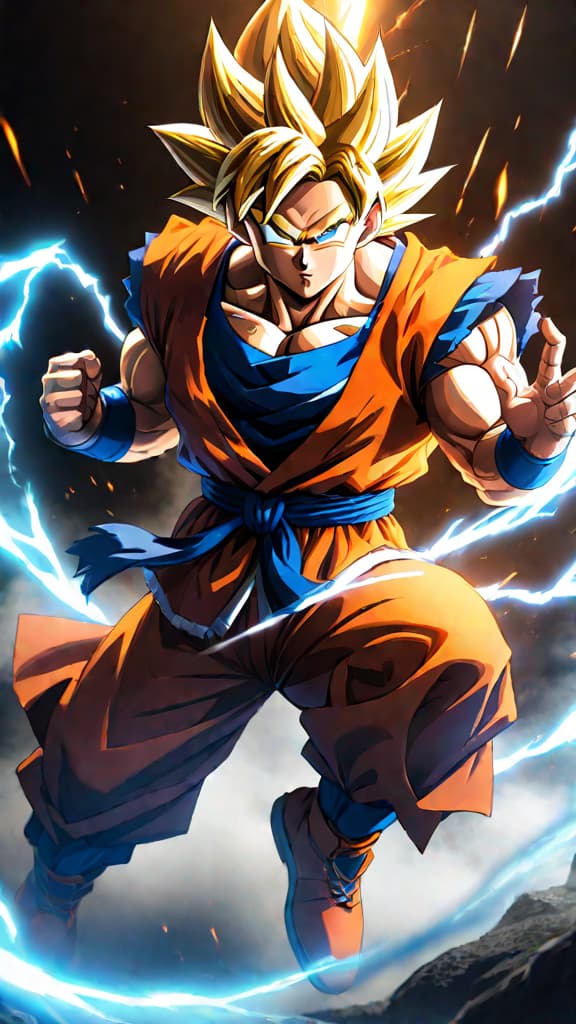  anime art: character using 'ki' energy like goku's kamehameha, releasing powerful energy waves in battle. hyperrealistic, full body, detailed clothing, highly detailed, cinematic lighting, stunningly beautiful, intricate, sharp focus, f/1. 8, 85mm, (centered image composition), (professionally color graded), ((bright soft diffused light)), volumetric fog, trending on instagram, trending on tumblr, HDR 4K, 8K