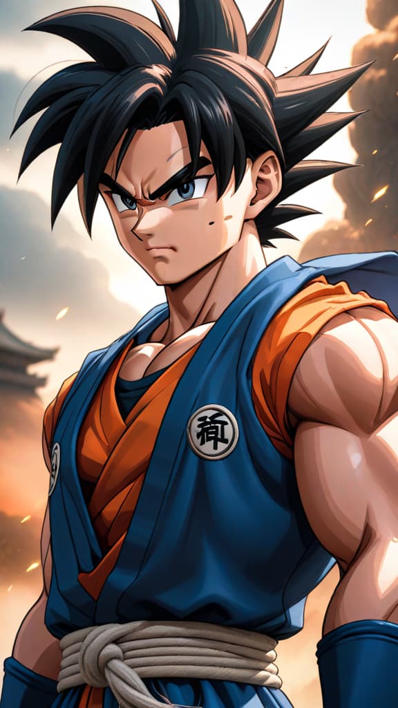  yamcha from dragon ball training intensely like goku and vegeta, aura blazing, standing as earth's defender, anime art hyperrealistic, full body, detailed clothing, highly detailed, cinematic lighting, stunningly beautiful, intricate, sharp focus, f/1. 8, 85mm, (centered image composition), (professionally color graded), ((bright soft diffused light)), volumetric fog, trending on instagram, trending on tumblr, HDR 4K, 8K