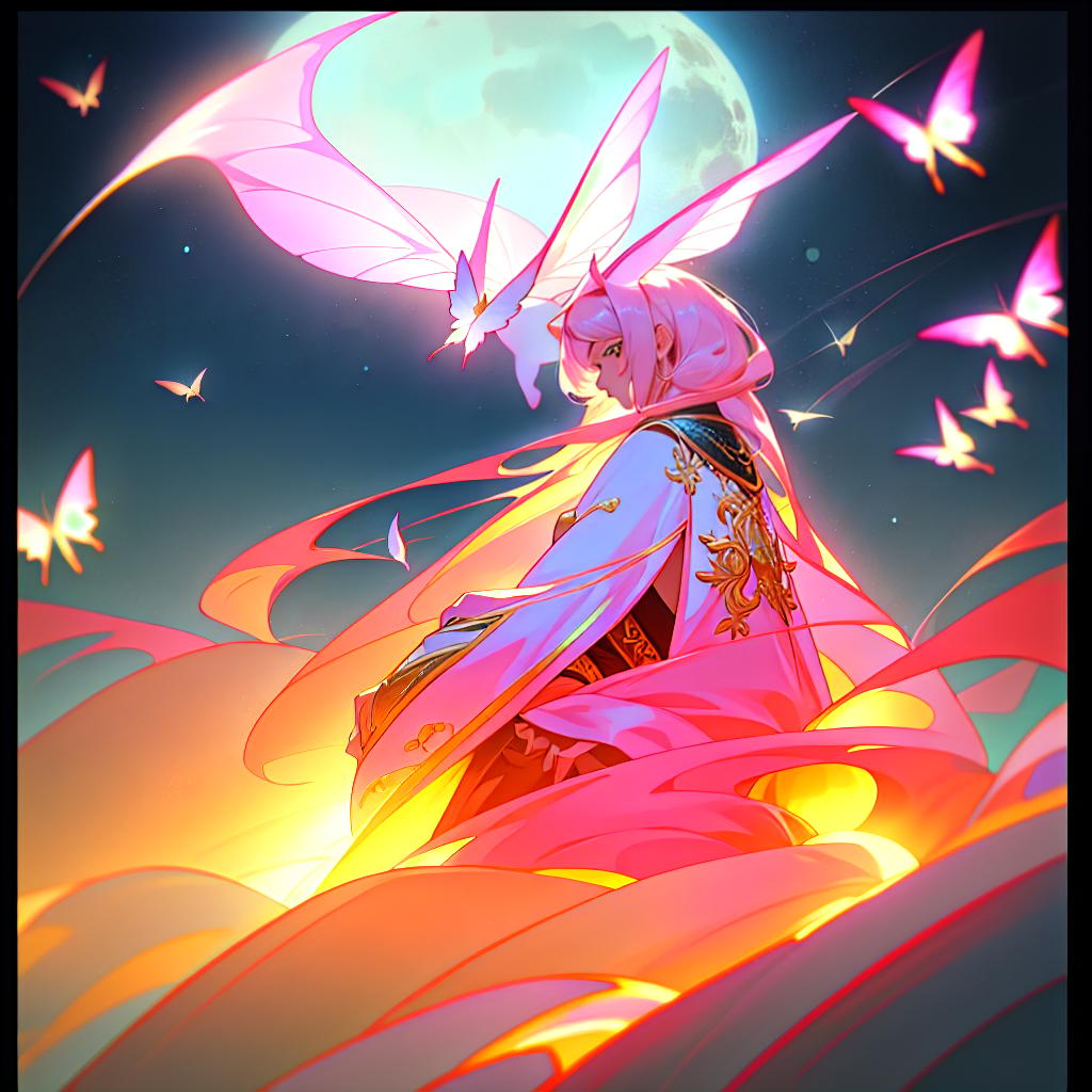  Pink lunar moth on a dark background with a golden circle border , hyperrealistic, full body, detailed clothing, highly detailed, cinematic lighting, stunningly beautiful, intricate, sharp focus, f/1. 8, 85mm, (centered image composition), (professionally color graded), ((bright soft diffused light)), volumetric fog, trending on instagram, trending on tumblr, HDR 4K, 8K hyperrealistic, full body, detailed clothing, highly detailed, cinematic lighting, stunningly beautiful, intricate, sharp focus, f/1. 8, 85mm, (centered image composition), (professionally color graded), ((bright soft diffused light)), volumetric fog, trending on instagram, trending on tumblr, HDR 4K, 8K