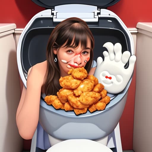  Skibidi toilet nugget face chicken meme man