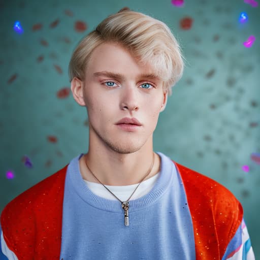 portrait+ style Russian LGBT queer twink blonde hunk dude face