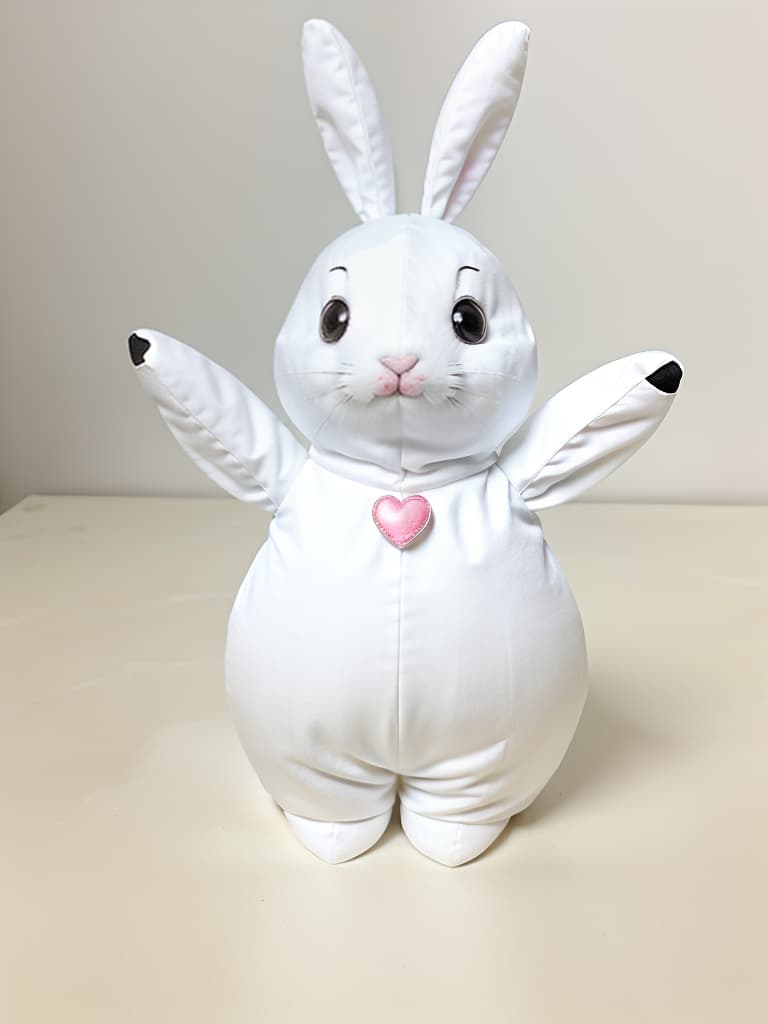  animated stuffed animals,cute stuffed bunnies,pure white,no real:2.0,no photo:2.0