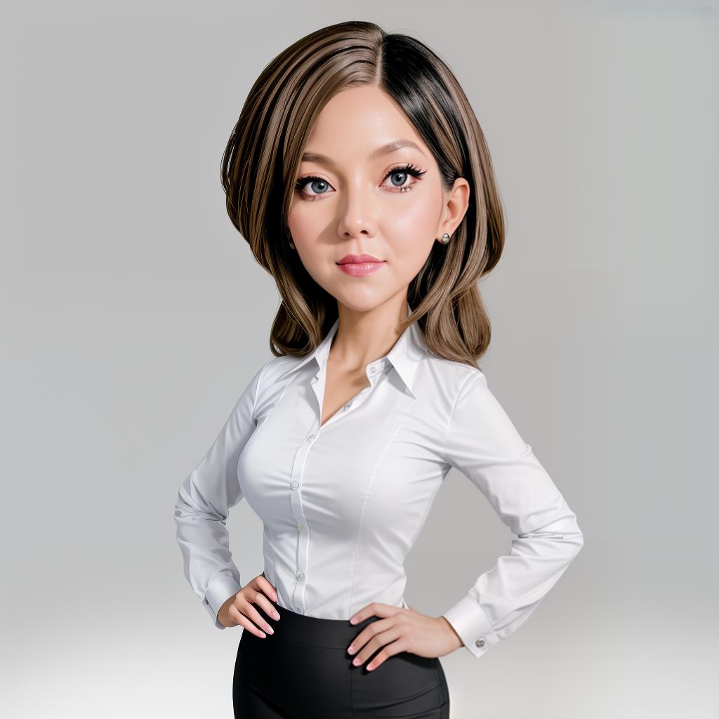  a professional cartoon character of a a business woman, full body shot, mascot, clean background, (4k, best quality, masterpiece:1.2), ultrahigh res, highly detailed, sharp focus, (perfect image composition),(centered image composition) <lora:stickersredmond:1>