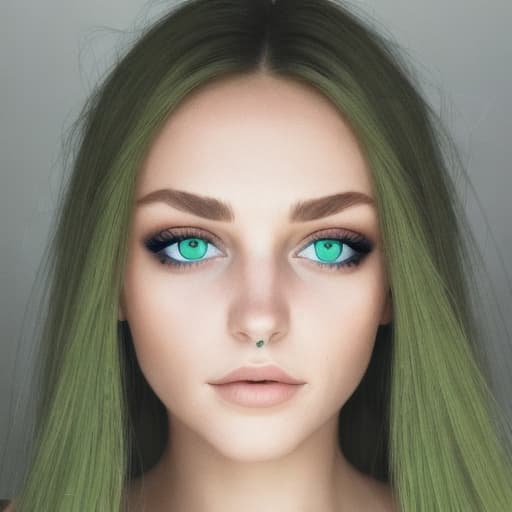  a women with green eyes