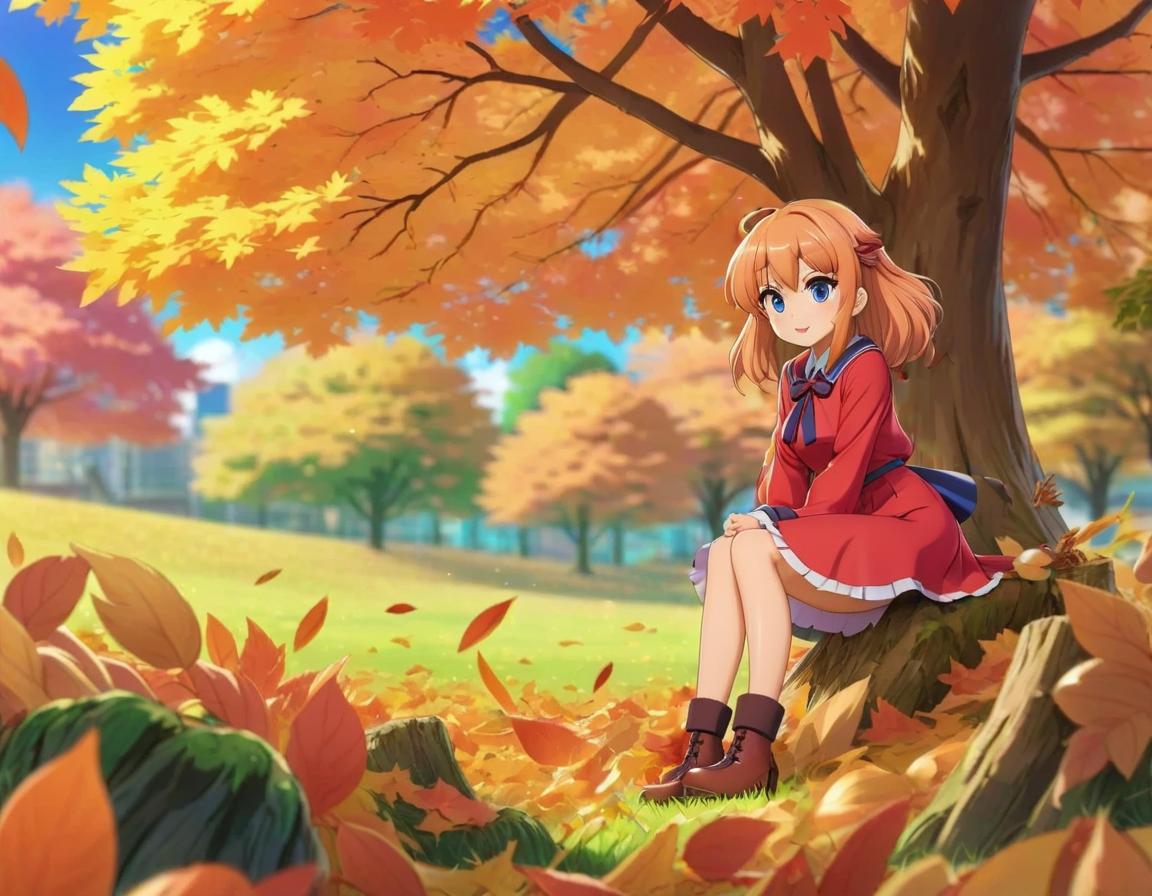  anime artwork autumn clearing . anime style, key visual, vibrant, studio anime, highly detailed