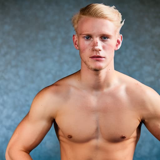 portrait+ style British LGBT queer twink blonde hunk dude face