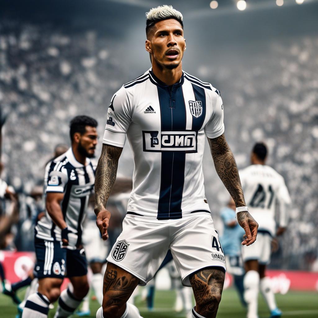  paolo guerrero como un guerrero del club alianza lima hyperrealistic, full body, detailed clothing, highly detailed, cinematic lighting, stunningly beautiful, intricate, sharp focus, f/1. 8, 85mm, (centered image composition), (professionally color graded), ((bright soft diffused light)), volumetric fog, trending on instagram, trending on tumblr, HDR 4K, 8K