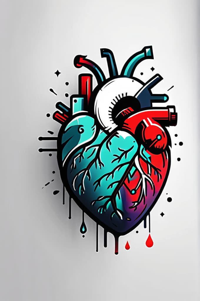  heart and brain and a battery charging , (tattoo:1.15), black and white style, hq, hightly detailed, 4k