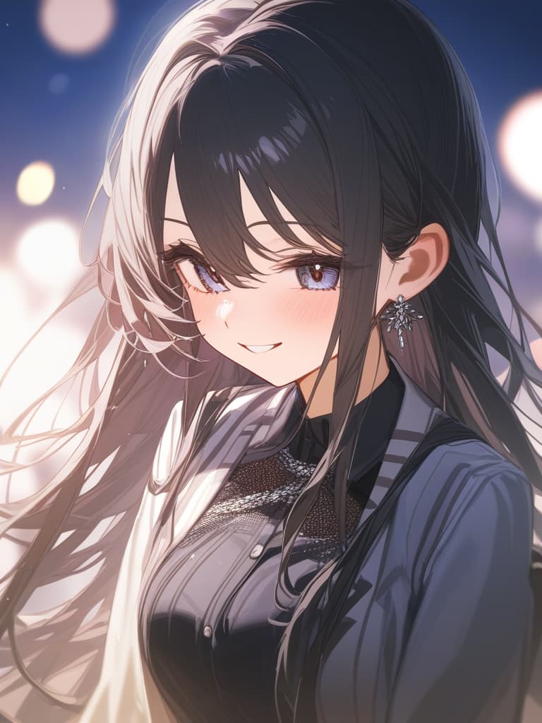  beauty, idol, black hair, long hair, smile, masterpiece, best quality,8k,ultra detailed,high resolution,an extremely delicate and beautiful,hyper detail