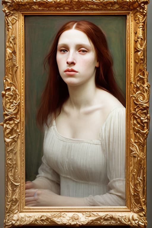 analog style Emotional, dramatic oil painting of a lovely Pre-Raphaelite Beata Beatrix distraught girl accused of witchcraft. It is from the side and she is looking upwards. The composition looks like Dante Gabriel Rossettti’s Beata Beatrix painted by Rembrandt. Beautiful, ornate, emotionally engaging oil painting with soft, lost edges painted by John William Waterhouse. Complex , ornate composition using the golden ratio.