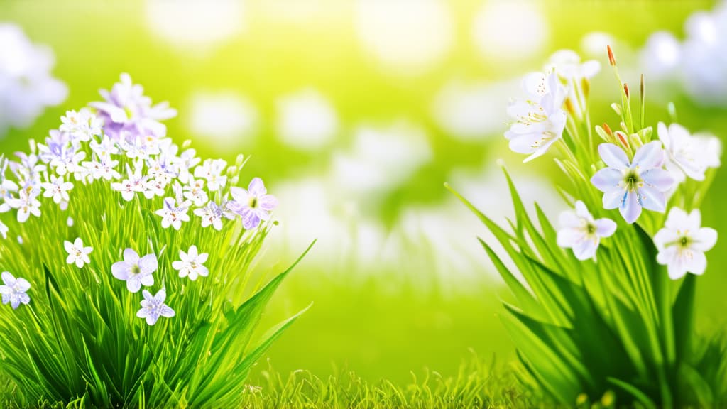  beautiful light background for a greeting card with delicate spring flowers ar 16:9 {prompt}, maximum details