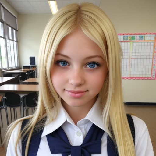  Blonde School girl