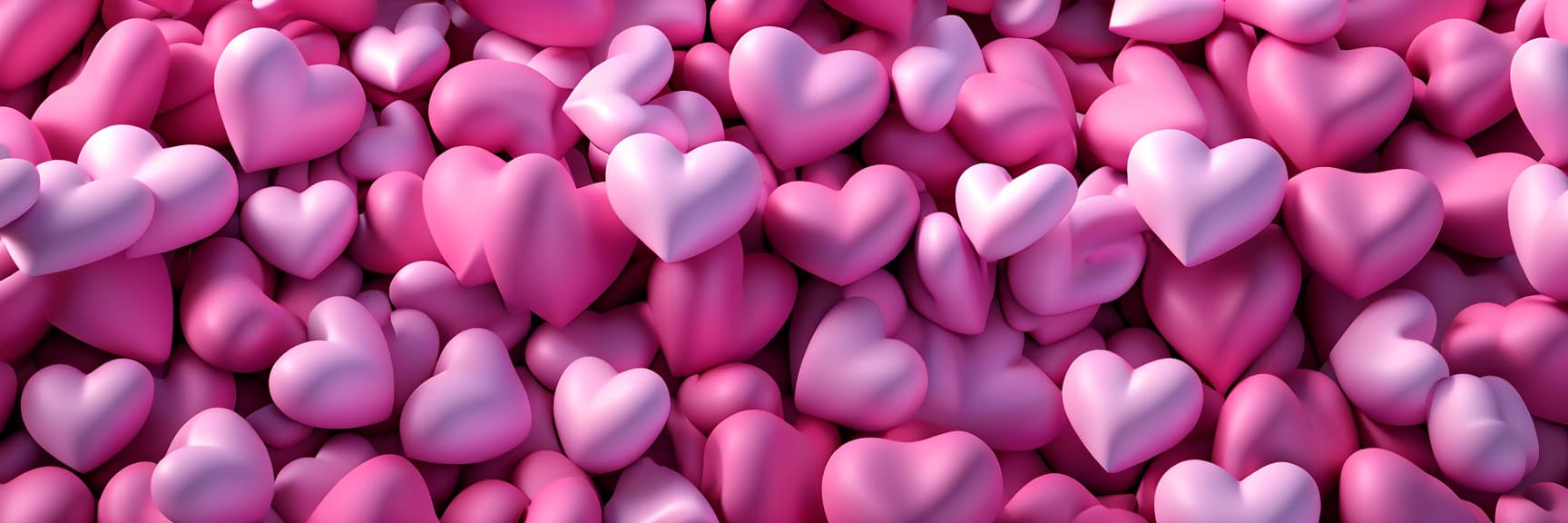  professional 3d model hearts matte pink 3d . octane render, highly detailed, volumetric, dramatic lighting