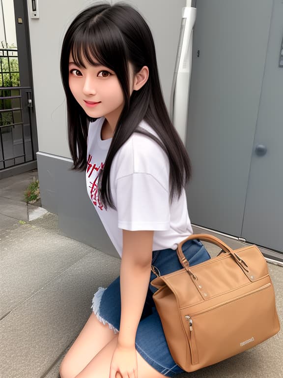  日本人 16歳 ショートパンツ Tシャツ 女の子