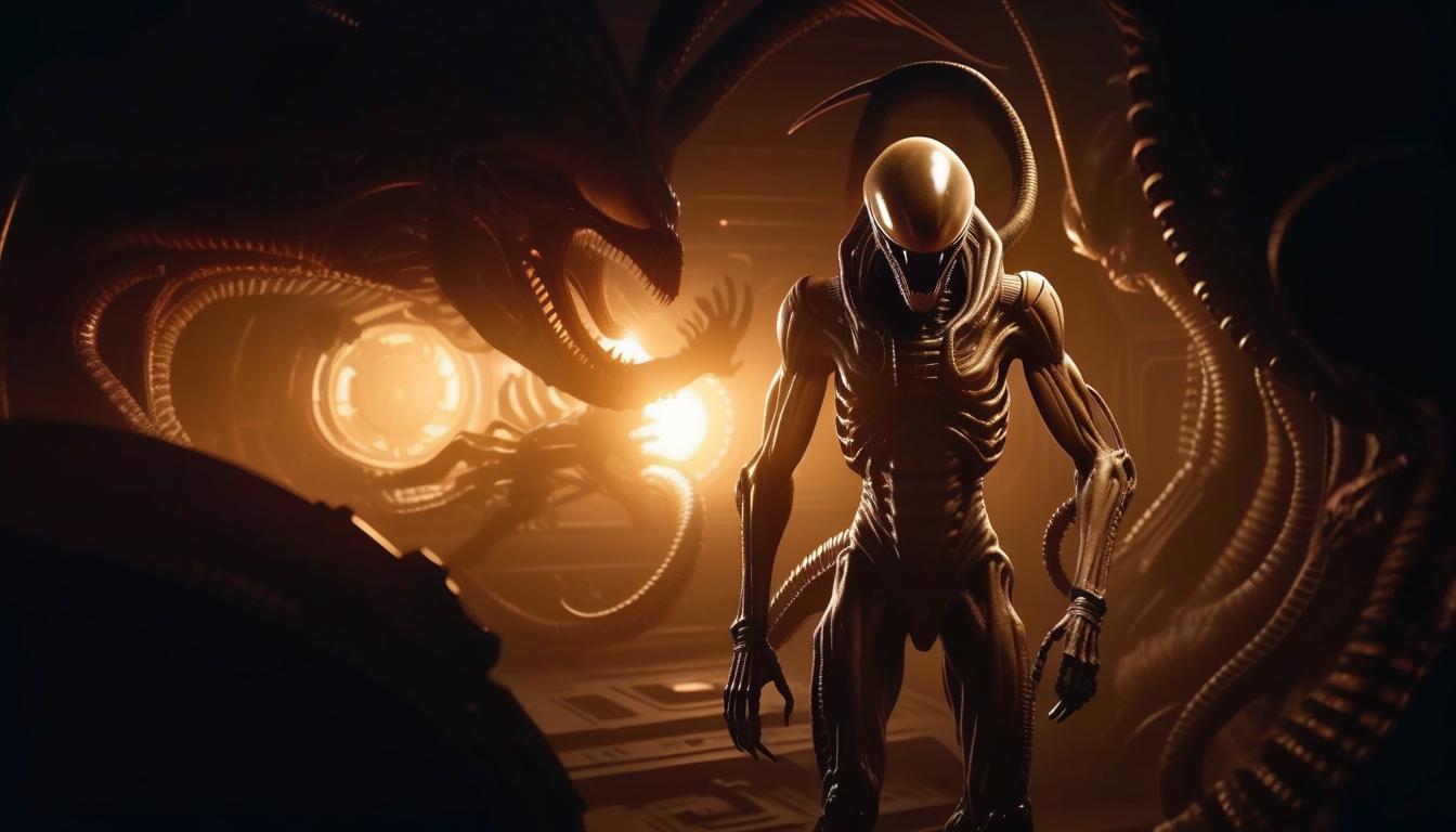  xenomorph, female, monster, space, realism, horror, bio, mechanics, ancient egypt