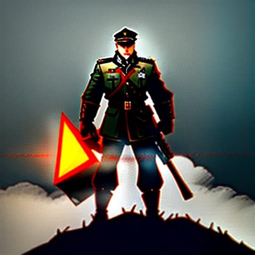  create low poly games icon with soviet soldier for game about war hyperrealistic, full body, detailed clothing, highly detailed, cinematic lighting, stunningly beautiful, intricate, sharp focus, f/1. 8, 85mm, (centered image composition), (professionally color graded), ((bright soft diffused light)), volumetric fog, trending on instagram, trending on tumblr, HDR 4K, 8K