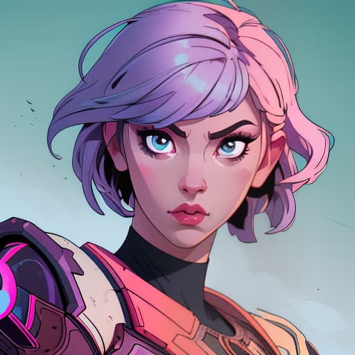  A female character with a short white haircut., Indie game art, (Vector Art, Borderlands style, Arcane style, Cartoon style), Line art, Disctinct features, Hand drawn, Technical illustration, Graphic design, Vector graphics, High contrast, Precision artwork, Linear compositions, Scalable artwork, Digital art, cinematic sensual, Sharp focus, humorous illustration, big depth of field, Masterpiece, trending on artstation, Vivid colors, trending on ArtStation, trending on CGSociety, Intricate, Low Detail, dramatic hyperrealistic, full body, detailed clothing, highly detailed, cinematic lighting, stunningly beautiful, intricate, sharp focus, f/1. 8, 85mm, (centered image composition), (professionally color graded), ((bright soft diffused light)), volumetric fog, trending on instagram, trending on tumblr, HDR 4K, 8K