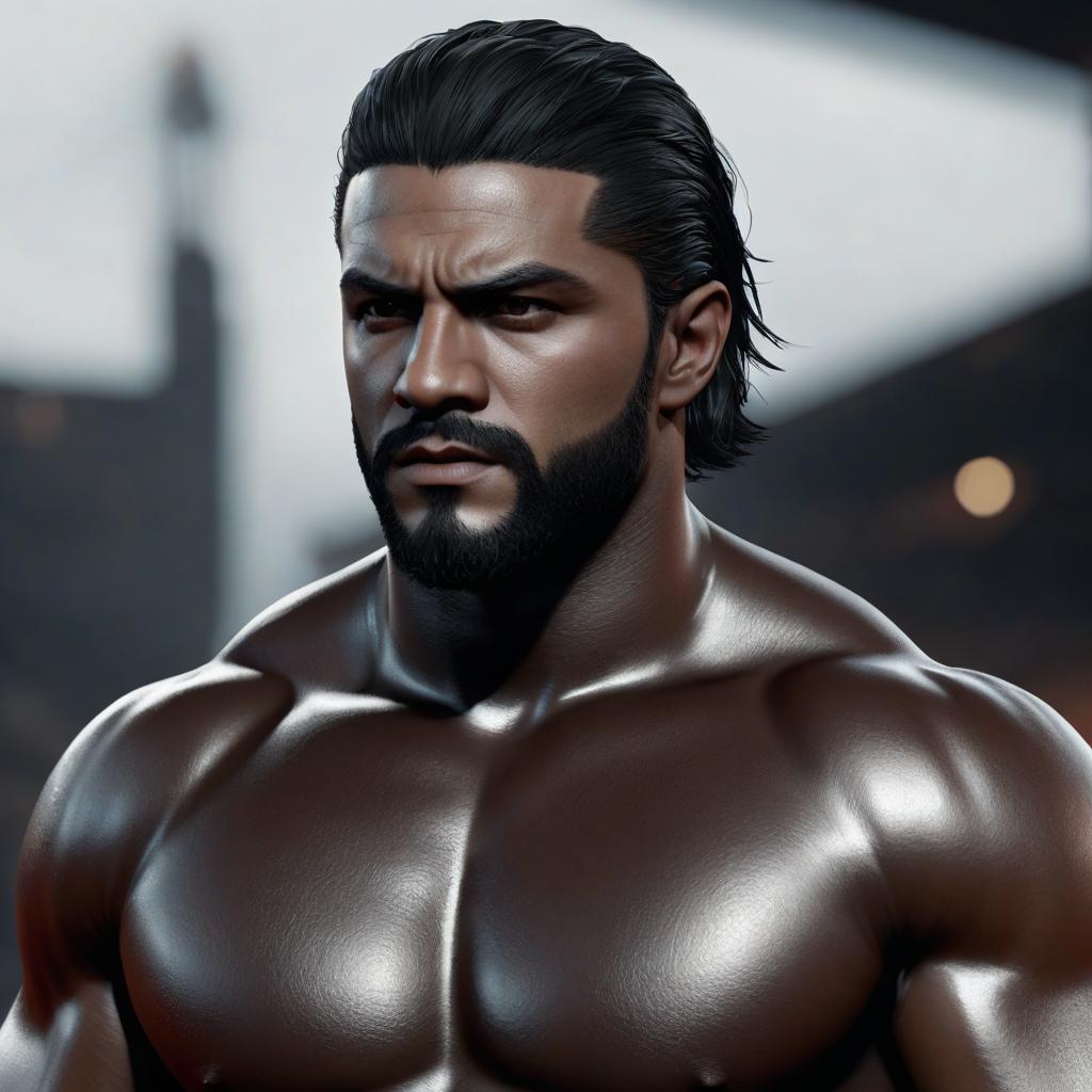  wwe2k24 dante inferno black skin butch cut hairstyle , villain photo realistic, highly intricate and detailed, masterpiece, ultra high res,photography,8k resolution