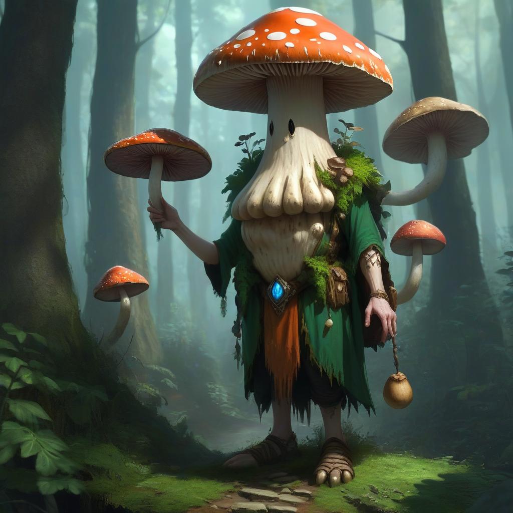  humanoid mushroom, druid, hkmagic