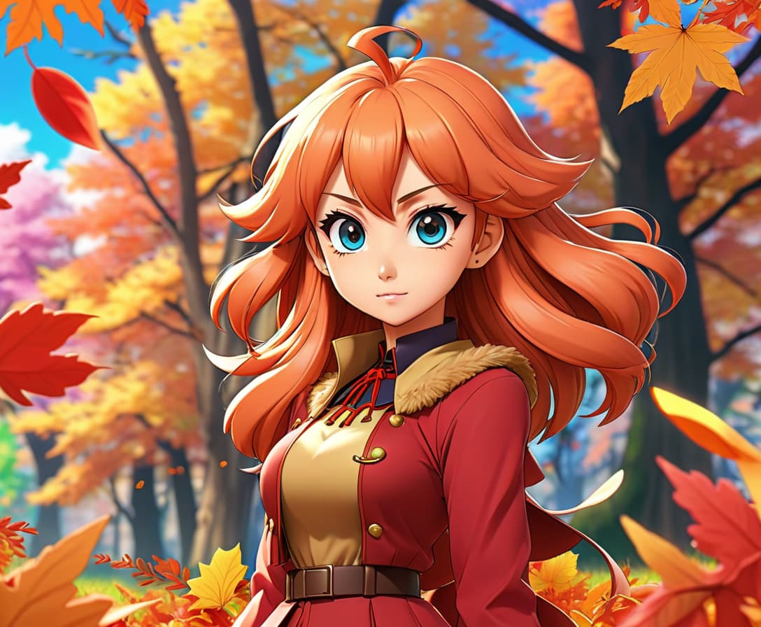  anime artwork autumn clearing . anime style, key visual, vibrant, studio anime, highly detailed