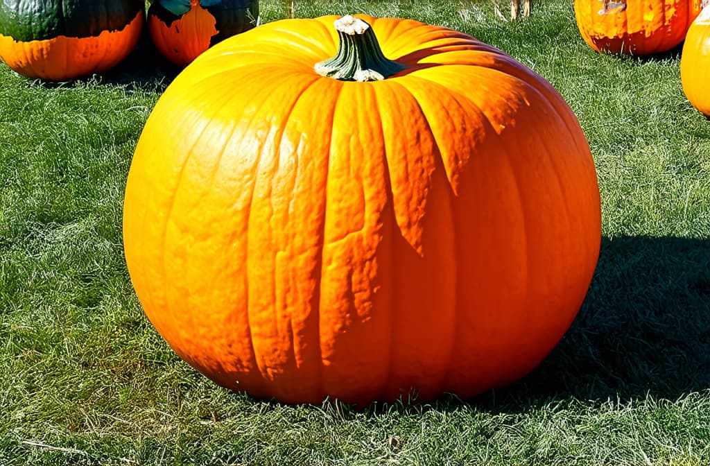  giant pumpkin at the world's largest pumpkin fair ar 3:2 {prompt}, maximum details