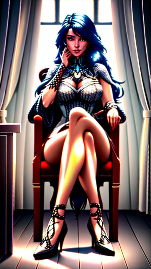  A beautiful is sitting on a chair with her legs crossed, a slave is kneeling in front of her. She raises her foot to the face of the slave sitting on her in front of her. The slave s her, (intricate details:0.9), (hdr, hyperdetailed:1.2) hyperrealistic, full body, detailed clothing, highly detailed, cinematic lighting, stunningly beautiful, intricate, sharp focus, f/1. 8, 85mm, (centered image composition), (professionally color graded), ((bright soft diffused light)), volumetric fog, trending on instagram, trending on tumblr, HDR 4K, 8K