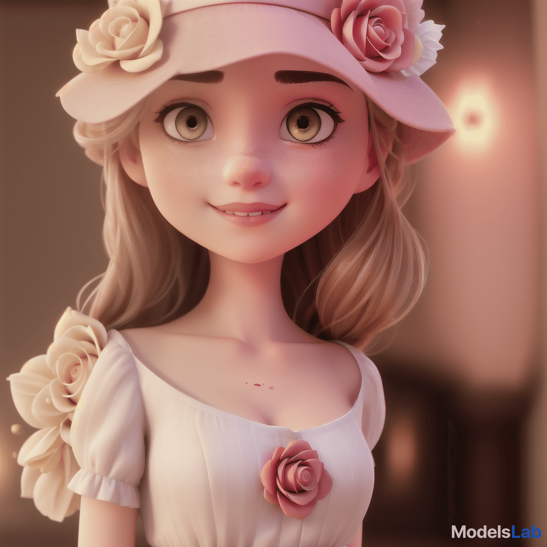  ultra realistic close up portrait ((beautiful cute pale female with a rose hat)), brown eyes, hyper detail, cinematic lighting, canon eos r3, nikon, f/1.4, iso 200, 1/160s, 8k, raw, unedited, symmetrical balance, in frame, 8k hyperrealistic, full body, detailed clothing, highly detailed, cinematic lighting, stunningly beautiful, intricate, sharp focus, f/1. 8, 85mm, (centered image composition), (professionally color graded), ((bright soft diffused light)), volumetric fog, trending on instagram, trending on tumblr, HDR 4K, 8K