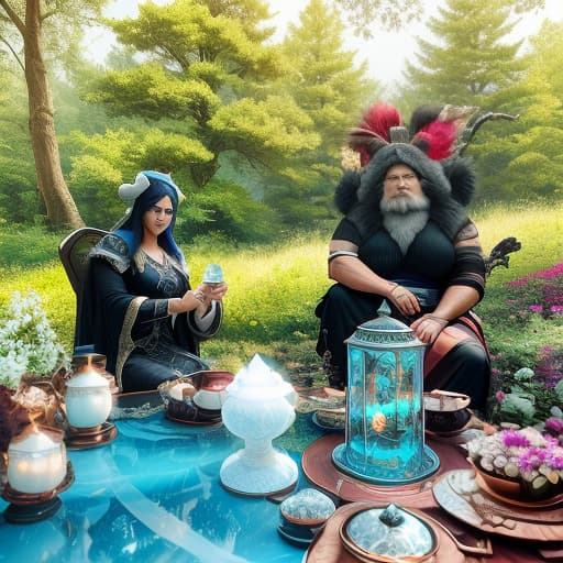  Fantastic landscape, two mages, in the center Pudge from Dota 2. hyperrealistic, full body, detailed clothing, highly detailed, cinematic lighting, stunningly beautiful, intricate, sharp focus, f/1. 8, 85mm, (centered image composition), (professionally color graded), ((bright soft diffused light)), volumetric fog, trending on instagram, trending on tumblr, HDR 4K, 8K
