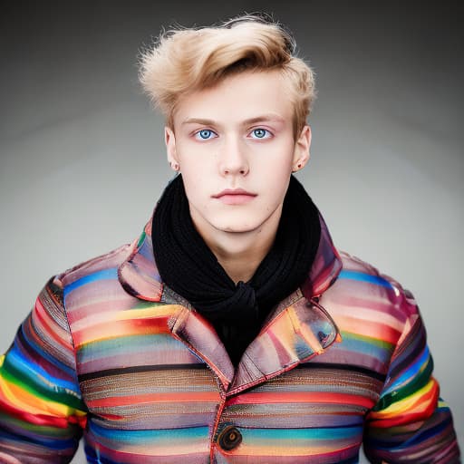 portrait+ style Russian LGBT queer twink blonde hunk dude face