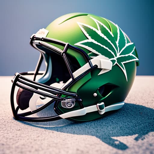  football helmet with a pot plant on the side. hyperrealistic, full body, detailed clothing, highly detailed, cinematic lighting, stunningly beautiful, intricate, sharp focus, f/1. 8, 85mm, (centered image composition), (professionally color graded), ((bright soft diffused light)), volumetric fog, trending on instagram, trending on tumblr, HDR 4K, 8K