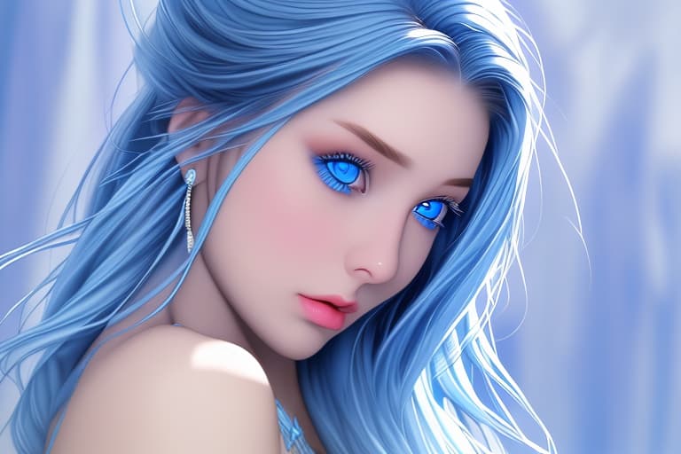  Blue colored eyes woman