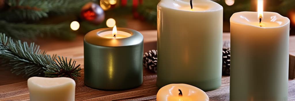  professional detailed photography, candles, winter mood ar 3:1, (muted colors, dim colors, soothing tones), (vsco:0.3)