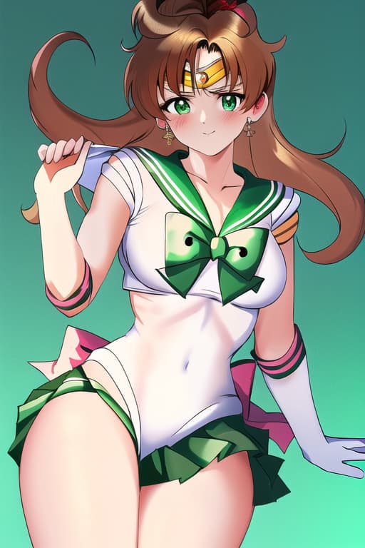  no shirt no skirt,(sailor jupiter:1.3), (masterpiece), (highest quality), (intricate), (high detail)