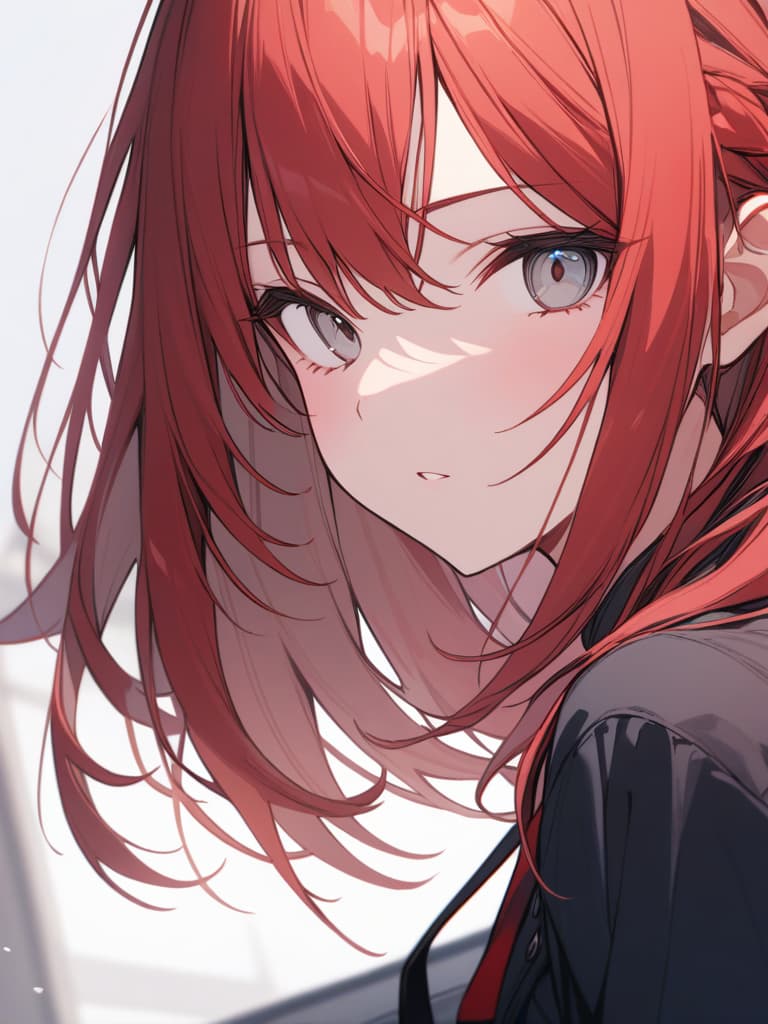  girl, deep red hair color, gray eyes, masterpiece, best quality,8k,ultra detailed,high resolution,an extremely delicate and beautiful,hyper detail