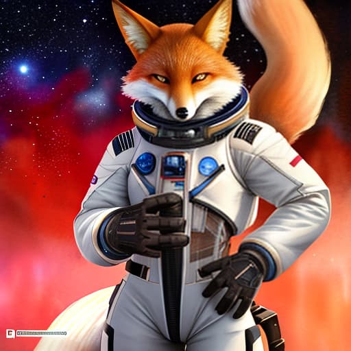  Fox in space, flies, in a spacesuit [Note: The word "фуксия" can mean either a fox or a wig, so it's important to contextualize its usage. In this case, it means "fox."], (Watercolor painting) soft colors ,fluid strokes ,transparent layers hyperrealistic, full body, detailed clothing, highly detailed, cinematic lighting, stunningly beautiful, intricate, sharp focus, f/1. 8, 85mm, (centered image composition), (professionally color graded), ((bright soft diffused light)), volumetric fog, trending on instagram, trending on tumblr, HDR 4K, 8K