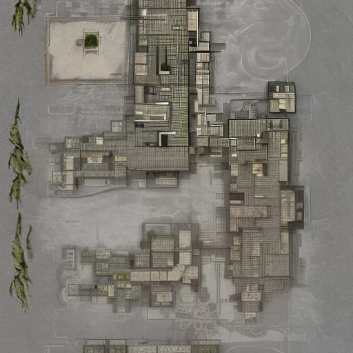 dvarchmodern skyrim style city, snow, architecture using gray stone and wood., overland fantasy woodland map, such as a map, a font that is modern and easy to read